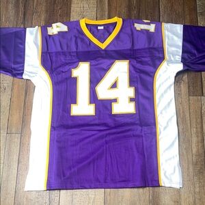 NFL Vikings #14 Brad Johnson autographed jersey